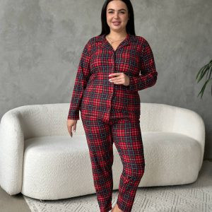 Максимально комфортна та приємна піжама-домашній костюм в розмірі PLUS SIZE