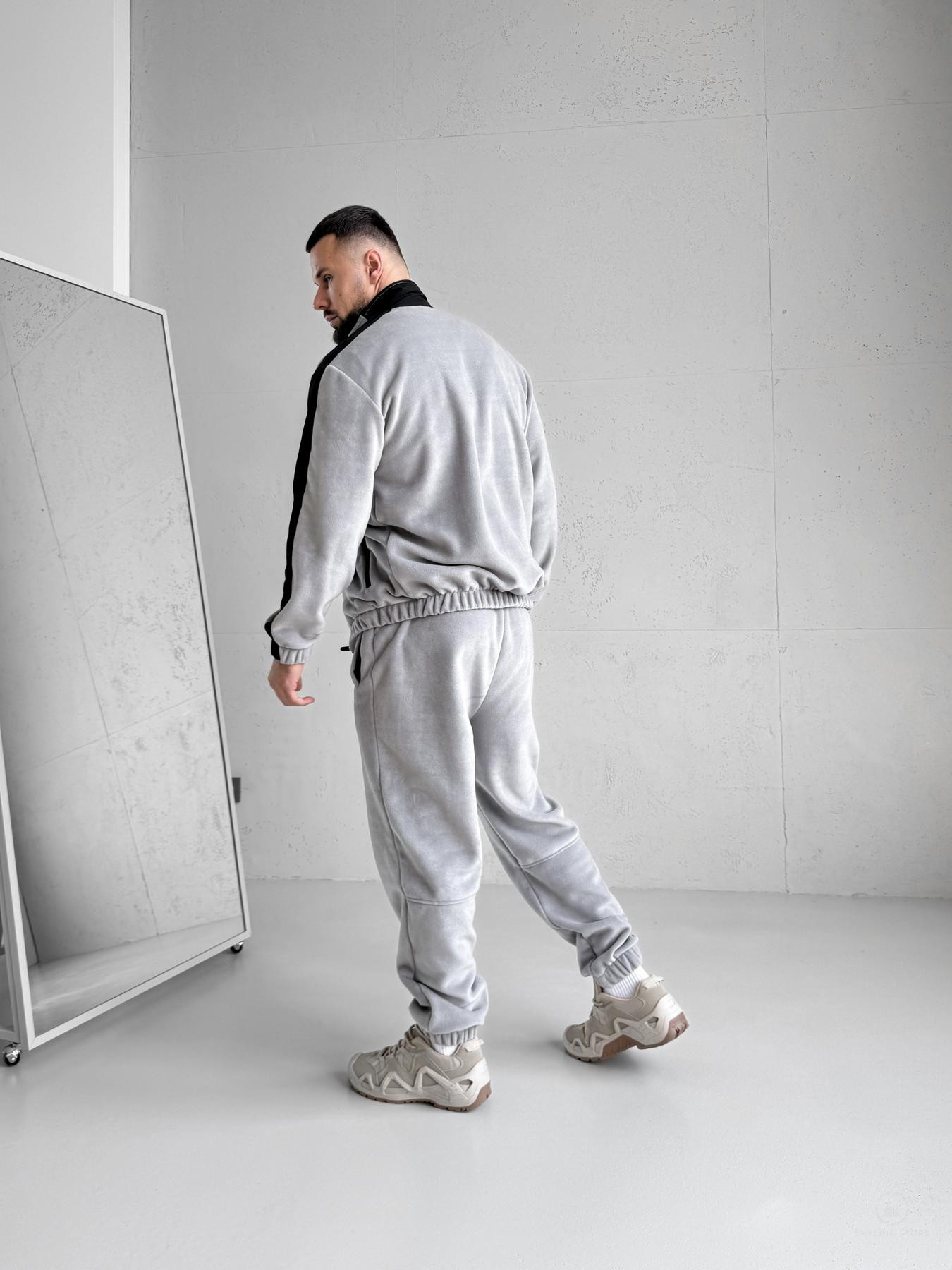 Зимовий чоловічий костюм Move фліс полар світло-сірий - Зображення 13