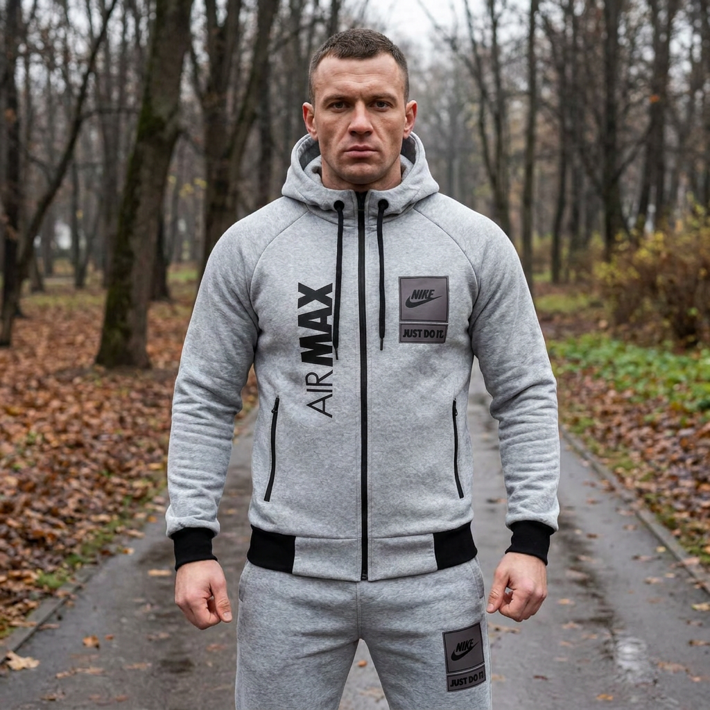 Чоловічий спортивний костюм на осінь-зиму з тканини лакоста - Зображення 2
