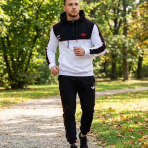 Чоловічий спортивний костюм Active Zip: темно-сіре худі на блискавці та спортивні штани. Комфортний, весна-осінь.