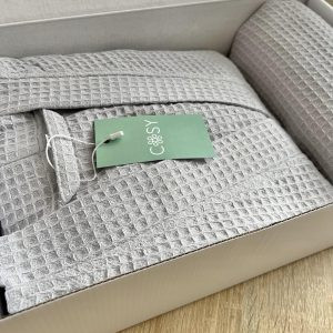 Подарунковий набір Gentleman’s Comfort (халат+ рушник), сірий