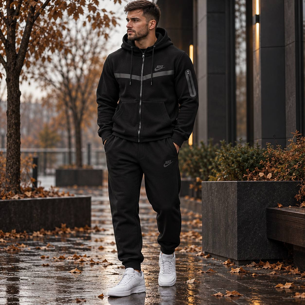Теплий чоловічий спортивний костюм із двостороннього Polar Fleece - Зображення 5