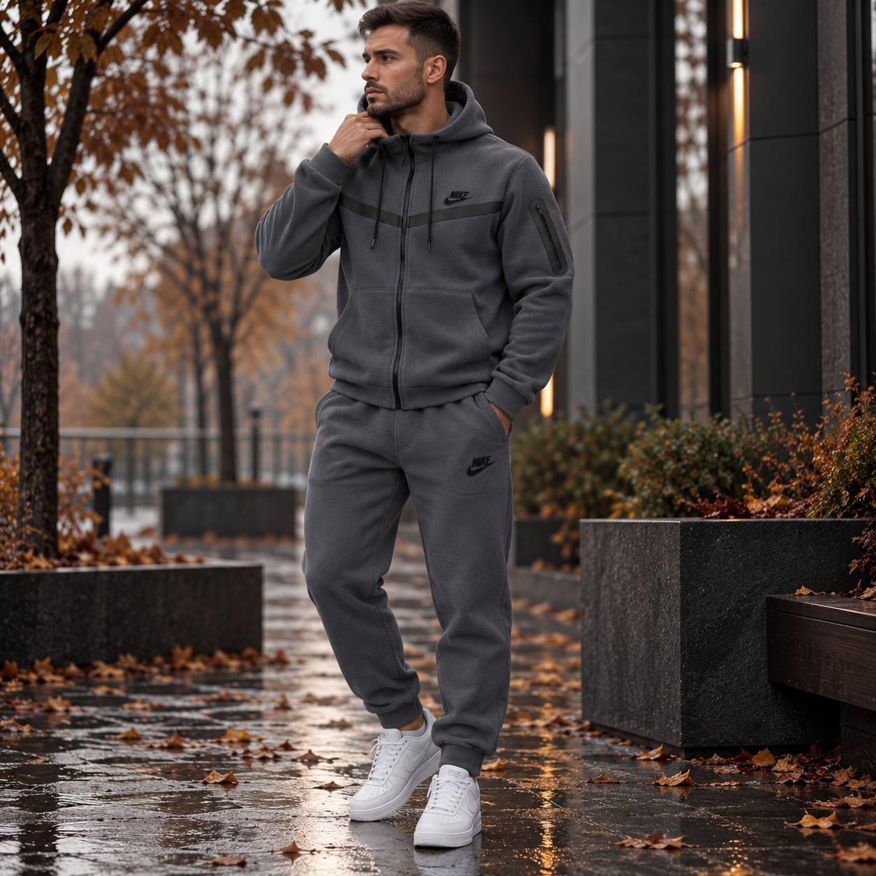 Теплий чоловічий спортивний костюм із двостороннього Polar Fleece - Зображення 6
