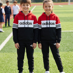 Теплий дитячий спортивний костюм Adidas сірого кольору з логотипом, на флісі, для хлопчика чи дівчинки 6-14 років, для школи та прогулянок.